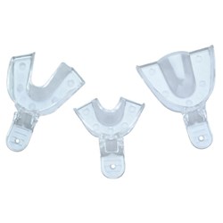 FULL ARCH LOWER MEDIUM CLEAR IMPRESSION TRAY 25 PACK