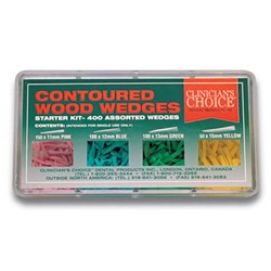 WOOD WEDGES CONTOURED 15MM YELLOW 400 PIECES