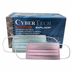 Cybertech Masks Earloop Level 2 Pink Box of 50