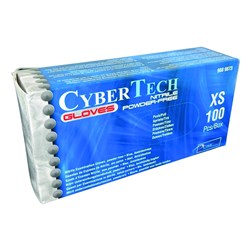 Cybertech Nitrile Gloves S Powder Free Blue Box 100