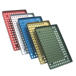 PERFORATED ALUMINIUM TRAY YELLOW