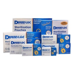 STERI-POUCHES DEFENDLOC 200/BX 3 1/2" X 5 1/4" -9 x 13.4 cm