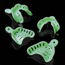 UNIDENT EDENTULOUS SMALL UPPER IMPRESSION TRAYS -GREEN