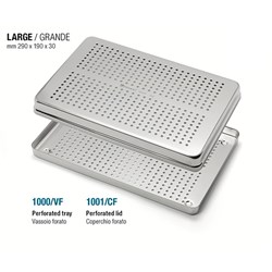 TRAY LID STAINLESS STEEL PERFORATED 290x190x30mm