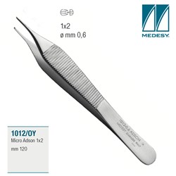 TWEEZER MICRO ADSON 0.6mm 1x2 TEETH