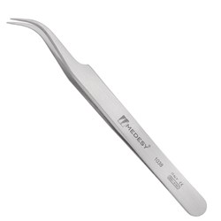 TWEEZER FINE TIPS CURVED 115MM