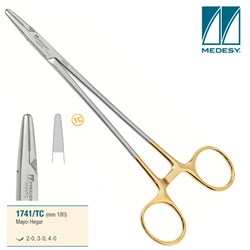 NEEDLE HOLDER TUNGSTEN CARBIDE MAYO HEGAR 180MM