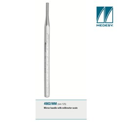 MIRROR HANDLE W MM MARKINGS 125mm SIMPLE STEM