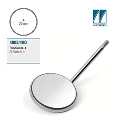 MIRROR HEAD RHODIUM COATED SIZE 4 SIMPLE STM