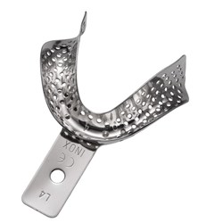 IMPRESSION TRAY PERFORATED  EDENTULOUS LOWER MEDIUM