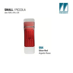 ENDODONTIC FILE BOX SILVER w RED INSERT 104x44x54mm
