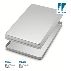 MINI TRAY BASE ALUMINIUM SOLID SILVER 185x140x15mm