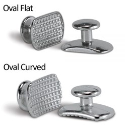 Direct Bond Buttons Rectangle Base Oval Flat 10 Pk