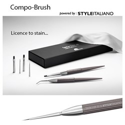 COMPO BRUSH SET OF 2 BRUSHES + 2 BRUSH TIPS EA