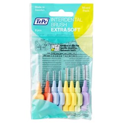 TEPE X-SOFT INTERDENTAL BRUSH MIXED 8 PACK