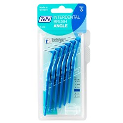 TEPE ANGLE INTERDENTAL BRUSH BLUE 0.6mm ISO3 6PK
