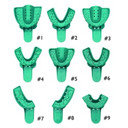IMPRESSION TRAYS 6 SMALL  LOWER GREEN 12 PACK