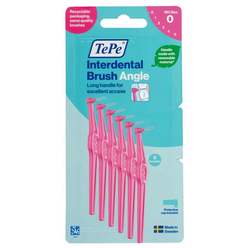 TEPE ANGLE INTERDENTAL BRUSH PINK 0.40mm 6 pk