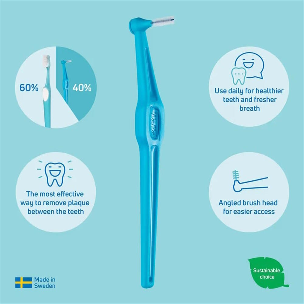TEPE ANGLE INTERDENTAL BRUSH BLUE 0.6mm 6 pk